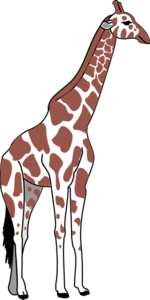 Brown And White Giraffe Clip Art